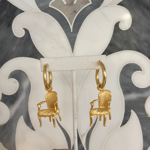 Calling All Interior Designers! Chair Chair On Hoops Earrings-Boutique - Picture 5 of 9